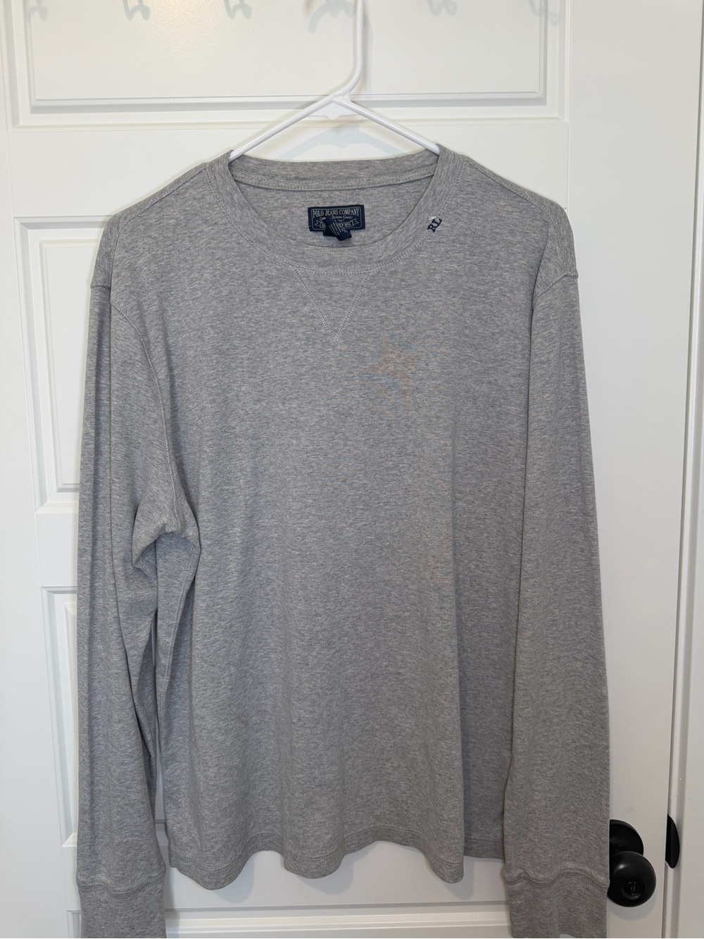 Polo by Ralph Lauren Long-Sleeve Crewneck Shirt - Light Gray